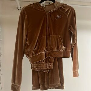 Velvet track suit